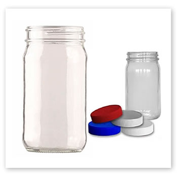 frascos de alimentos